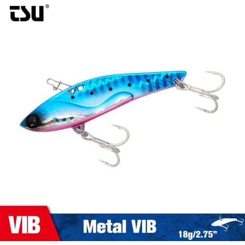 TSURINOYA 70mm 18g Metal VIB Fishing Lure DW38-A Artificial Vibration Hard Baits Swimbait Wobbler Saltwater Winter Bass Pike