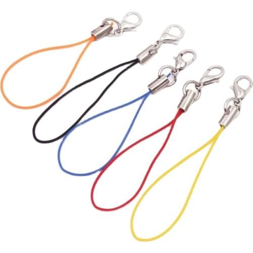 Lots 100 PCS Mix Color Rope Hook For Key Chain Phone Bag 2.5" Wholesale