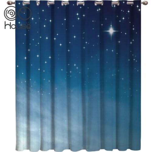 CoCoHouse Planet Star Room Curtains Large Window Window Curtains Dark Living Room Bathroom Outdoor Bedroom Fabric Drapes Window