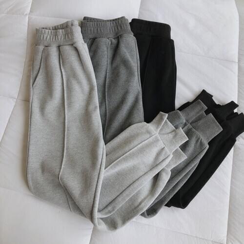 Winter Sports Pants Womens Loose Beam Feet Spring Autumn Korean-Style Thin Student Running Casual Harem Pants