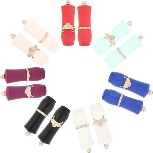 1PC Colorful Lipstick Shaped Needles Pin Cushion Needles Pincushion Rotatable Needle Holder Sewing Tool Accessories