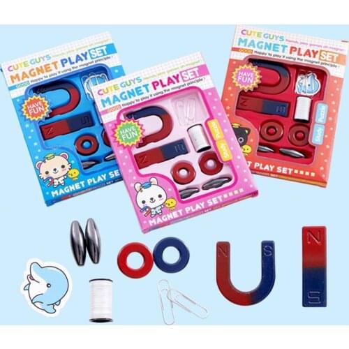 10Pcs/Set Small Size Education Magnet Toy Funny DIY Easy-assembled Wear-resistant Education Science Magnet Toy Set for Kids