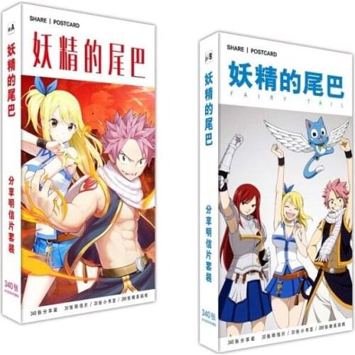 180pcs/Set Anime Fairy Tail Paper Postcard/Greeting Card/Message Card/Christmas and New Year gifts