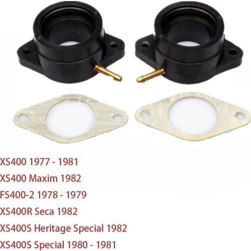 2X Carburetor Interface Intake outlet Manifold Adapter Insulator For Yamaha XS400 / Maxim Maxim XS400R XS400S Heritage / Special