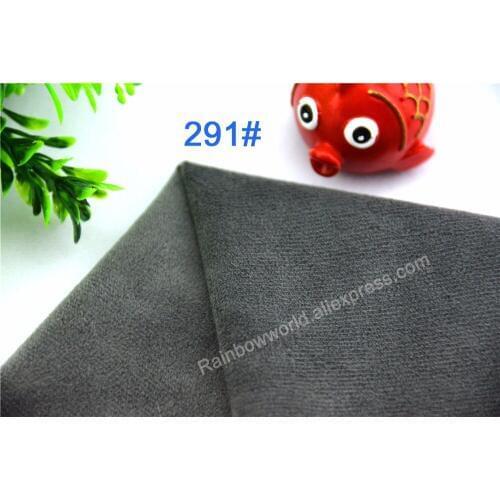 291# gray Super soft velvet fabric microfiber velboa hair height 0.5-1.5mm for DIY toy blanket pillows table cloth(10 pieces)