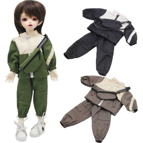 3Pcs/Set [Top + Pants + Belt Bags] 1/6 BJD Sportswear Yosd Outfit Accessories shoes toys gift