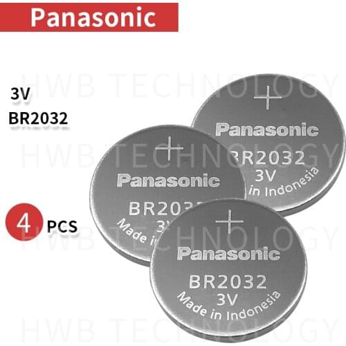 4pcs New Original Battery For Panasonic 3V BR2032 Battery BR 2032 High temperature Button Coin Cell Batteries