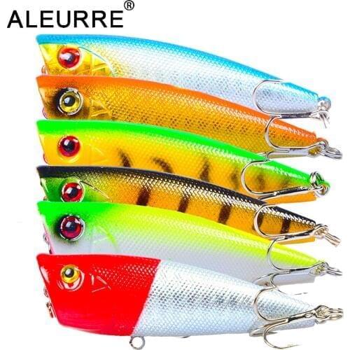 6.5cm/7g Popper Lure Topwater Bait Hard Surface Wobblers 3D Eyes Crankbait Minnow Isca Artificial Bass Leurre Fishing Lure Pesca