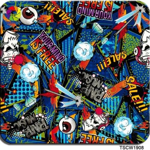 Free shipping 0.5mx2m/10m/20m Cartoon Water Soluble PVA Foil Water Dipping Transfer Film WDF1908