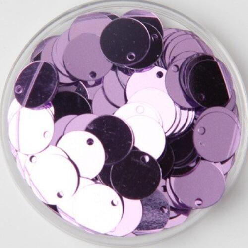 50g Large Round Sequins 30mm PVC Sequin Flat Paillette Decoration DIY Craft 1 Side Hole Light Violet Lila Confetti