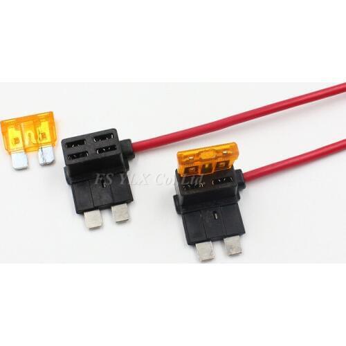 FSYLX 10pcs Add A Circuit ATO Fuse Tap Piggy Back Standard Blade Fuse Holder 12v 24v for car truck Blade ATO Fuse Tap Holder