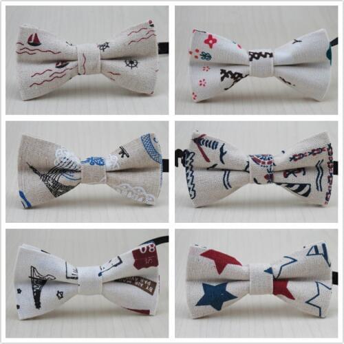 New Fashion Cute Baby Bow tie Boys Girls Bowtie Kids Bow Ties Cotton Linen Butterfly Tie Flowers/Star Bowtie