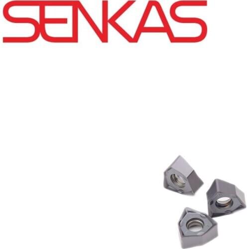 SENKAS Economical 6-blade blade WNKU060408 R-M Insert for TKFM90WN06 90 ° Face milling Cutter Tool 6 cutting edges on both sides