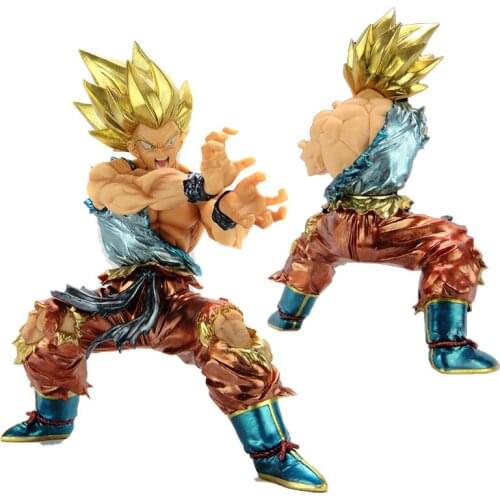 Dragon Ball Z Anime Figure Super Saiyan One Son Goku 21cm Metal Color Son Goku Anime Figures Anime Action Figures Model Toys