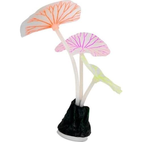 Artificial Silicone Simulated Aquatical Plant Aquarium Decorations Fluorescent Aquarium Ornament Decoration Sucker Accessories
