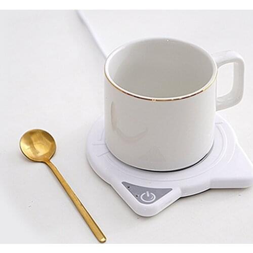Nordic Brief Style Ceramic Coffee Cup with Insulation Coaster Set Coffee Milk Tea Mugs USB Constant Temperature Coaster
