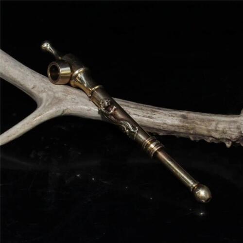 Collection Chinese Hand-made Copper Carving Pixiu Pipes Cigarette Bags Cigarette Sets Auspicious Gifts Home Furnishings
