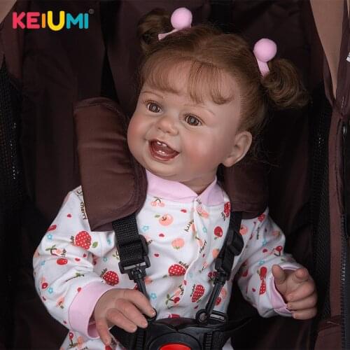 Happy Smile 27 Inch 68 cm Reborn Baby Toddler Dolls Lifelike Surprise Dolls Newborn Cloth Body Doll Toys For Kids Birthday Gifts