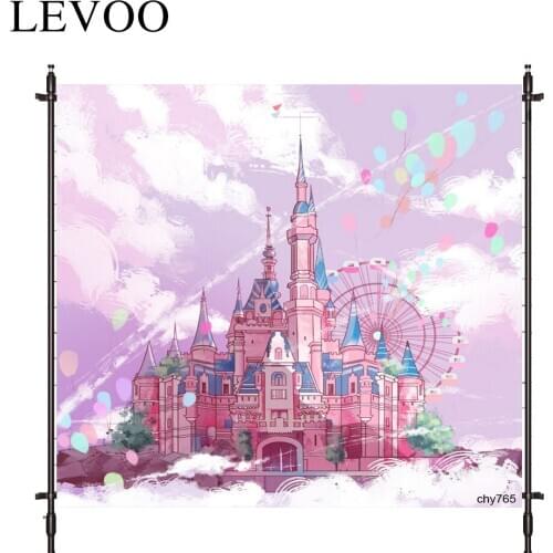 LEVOO Photography Background Dreamy Castle Fairy Tale Princess Painting Backdrop For Photo Studio Photocall Vinyl Background