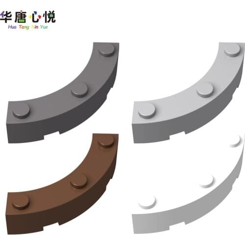 MOC 48092 High-Tech Accessories 4x4x1 Curved Brick Normal Bricks 20PCS Model Building Building Blocks Educational Toys Technical