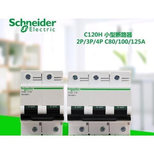 Original C type C120H 3P 80A 100A 125A 400V 50/60Hz power distribution protection micro high-break circuit breaker