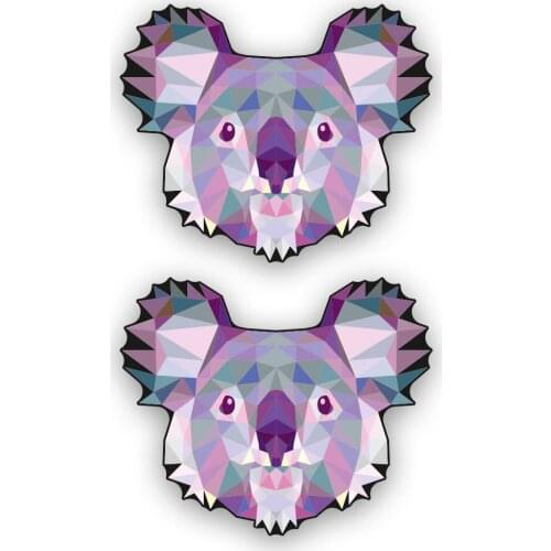 Polygonal Triangle Design Koala 2'li Set Sticker Plane Extreme