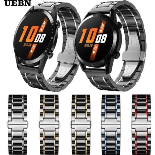 UEBN Ceramic strap for HUAWEI Watch GT 2 42mm 46mm Band Bracelet for HONOR Magic Watch 2 42mm 46mm GT 2e Watchbands