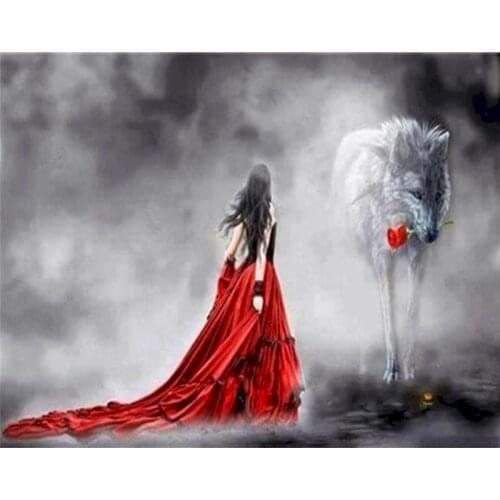 SDOYUNO 60x75cm Oil Painting By Numbers Women And Horse DIY Paint By Numbers On Canvas Frameless Hand Painting Draw Numbers