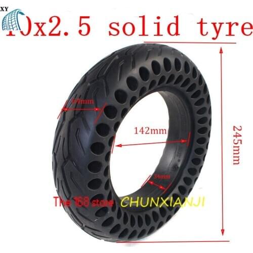 High quality 10x2.50 Double Honeycomb Solid Tyre 10*2.5 Tubeless Tire Honeycomb Wheel Tyre for Electric Scooter Skate Board