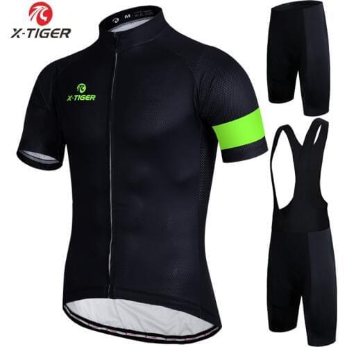 X-Tiger Simple 7 Colors Cycling Jersey Set Summer Bike Clothes Mans Summer Bicycle Clothing Maillot Ropa Ciclismo Cycling Set