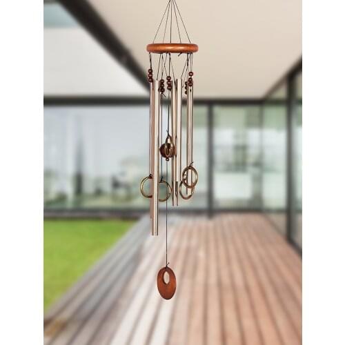 Nordic Style Wind Chimes Retro Nostalgic Home Metal Ornaments Wind Chime Metal Tubes Durable Sustainable Creative Windbell Gift