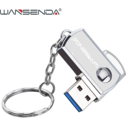 WANSENDA USB 3.0 USB Flash Drive Key Chain Pen Drive 256GB Flash Drive 16GB 32GB 64GB 128GB Pendrive Rotation USB Memory Stick