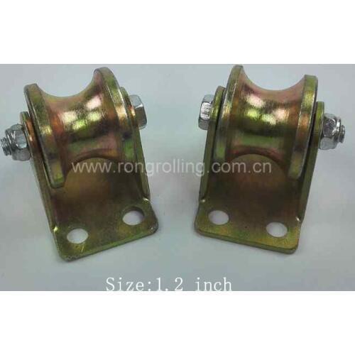 1.2 inch U-groove sliding gate/door wheels/rollers/ pulleys with two pcs 607zz bearing. Wire rope pulley, sliding door pulley