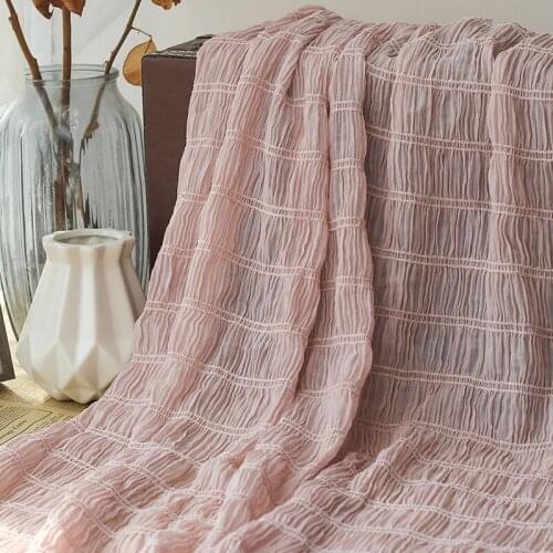 1 Yard Soft Ruffled Chiffon Lace Fabric Pleated Breathable Fabric For Evening Gown, Tutu dress, Summer Dress Bridal Gown, Blouse