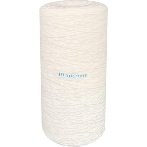 10 Microns 4.5" x 10" Whole House Big Blue String Wound Sediment Replacement Filter Cartridge