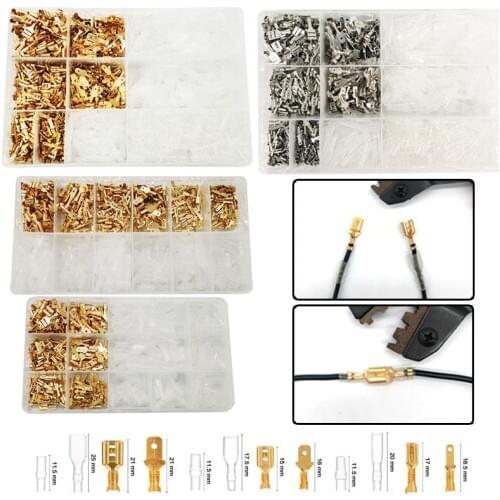 180/360/600/1200Pcs Set Met Doos Draad Connector Elektrische Crimp Terminals 2.8/4.8/6.3Mm Spade Auto Connectors Kit