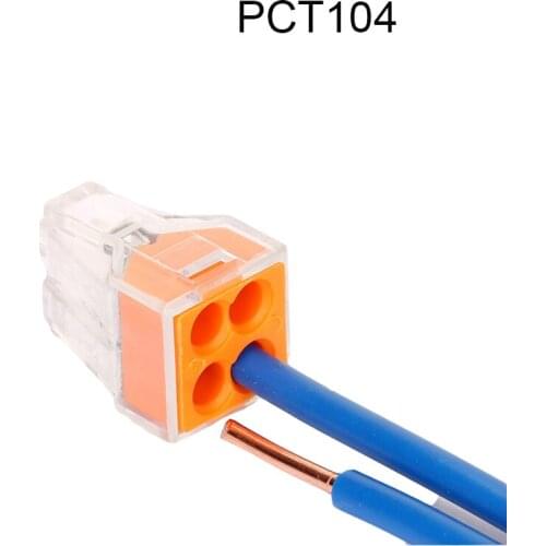 20pcs PCT104 Mini Quick Cable Connector Universal Compact Wire Connector Plug-in Wire Terminal Home Connector