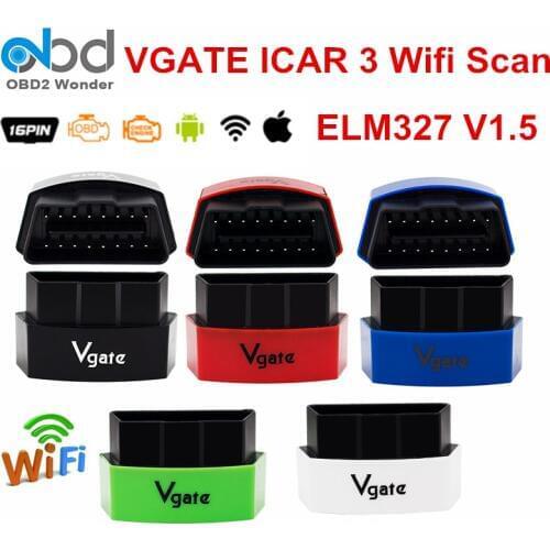 2017 New Vgate ICAR 3 Wifi ELM327 OBD Scanner ICAR3 Wi Fi Car Diagnostic Tool For Android IOS Windows ELM 327 WI-FI ICAR Reader