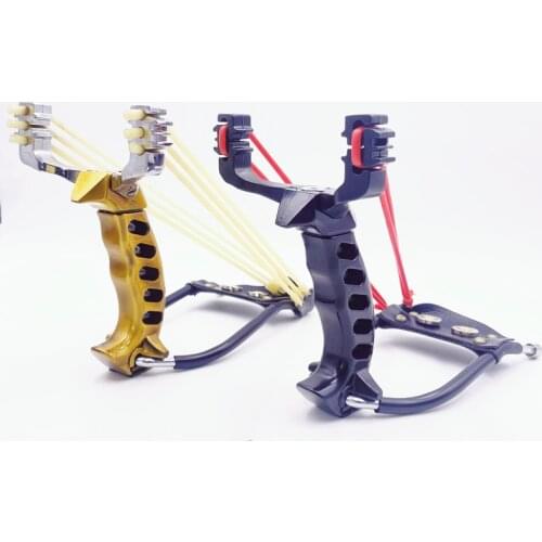 2021 Full Metal Wrist Rest Slingshot Powerful Shooting High Quality Foldable Outdoor Hunting Shooting Fishing Sports Competition