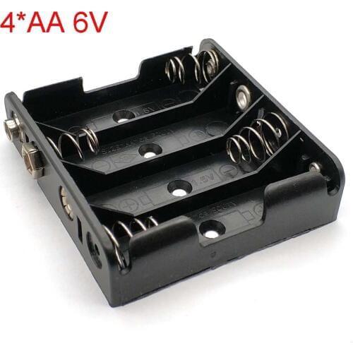 4 Pack AA Battery Case Box 4*AA Battery Holder With 9V Male And Female
