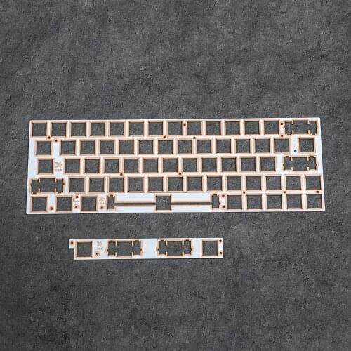 60% ANSI GK64 Split Space Steel Brass Plate Removable Space Module GK64X GK64XS PCB For GK64 Plastic Case Mechanical Keyboard