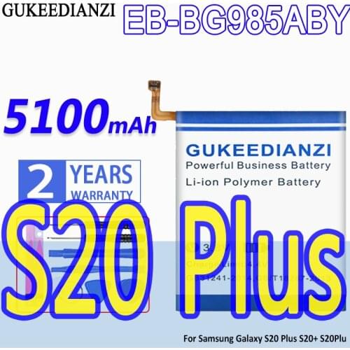 High Capacity GUKEEDIANZI Battery EB-BG985ABY 5100mAh For Samsung Galaxy S20 Plus S20Plus S20+ S20Plus
