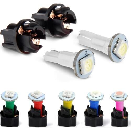 Auto Wedge LED Light Car Interior Dashboard T5 Car Instrument Indicator Mix Bulb Green Red Blue White Yellow For Replacement