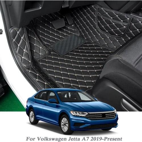 Car Styling PU Leather Floor Mat For Volkswagen Jetta A7 2019-Present Auto Foot Pad Automobile Carpet Cover Internal Accessory