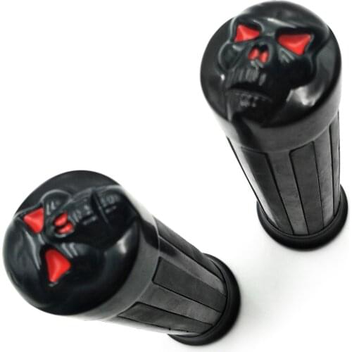 Aftermarket Free Shipping Motorcycle Skull Style Hand Grips 1" Handlebar Fit for Harley Davidson XL 883 Hugger Sportster Cruiser