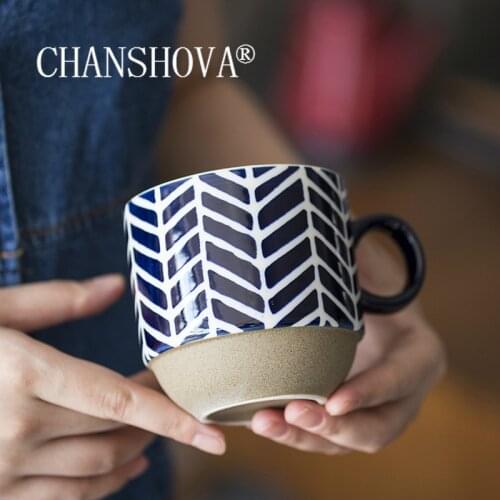 CHANSHOVA 300ml Ceramic cups modern style cute coffee mugs teacup Personality Chinese porcelain H600