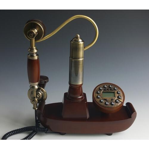 European craft Vintage Fixed telephone/antique wood Fixed telephone cy-518a