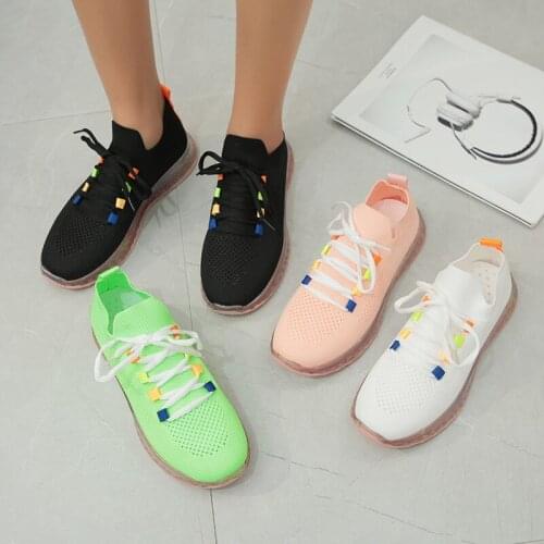 Fashion Womens Vulcanized Shoes 2021Platform Ladies Breathable Sneakers Flat Lace Up Female Casual Comfort Plus Size Women Shoe