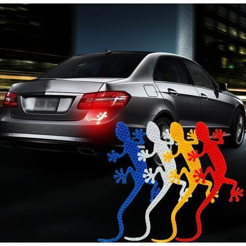 LEEPEE Bumper Car Sticker Safety Warning Mark Auto Decor Car-styling Car Reflective Sticker Gecko Reflective Strip Tape