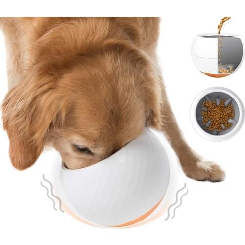 Dog Bowl Slow Feeder Anti-Choking Pet Feeding Food Bowl Interactive Feeder Wobbler Tumbler Toy Bowl for Small Medium Dogs Cats